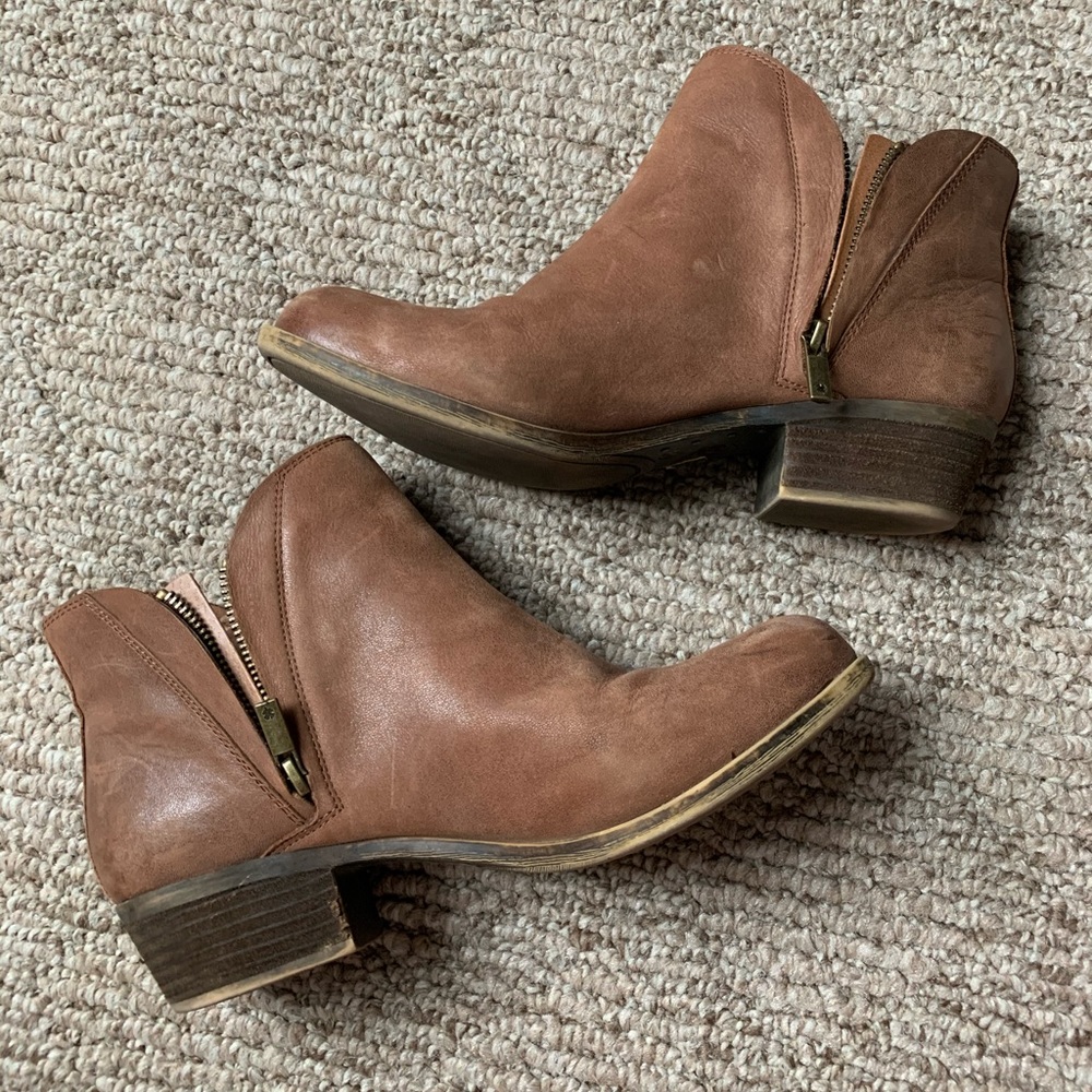 Brown Lucky Brand Ankle Booties